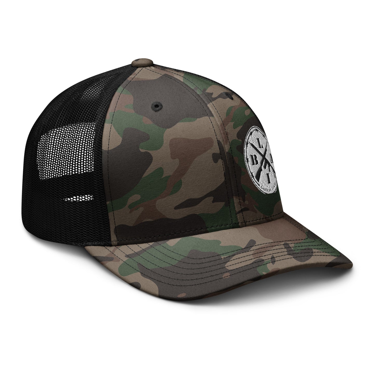 Camouflage trucker hat
